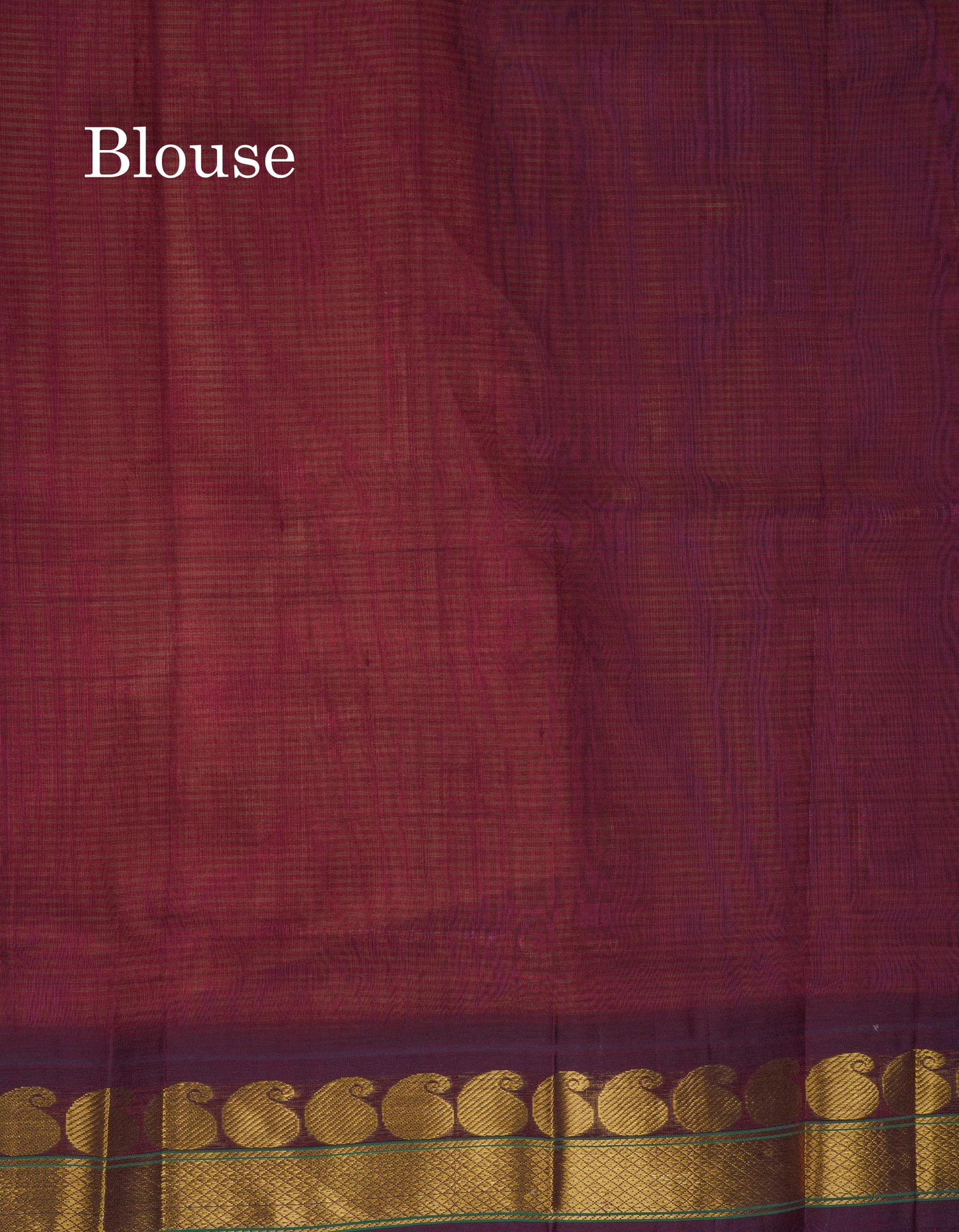 Peach Pure Silk Cotton Saree With Contrast Dark Brown Traditional Border