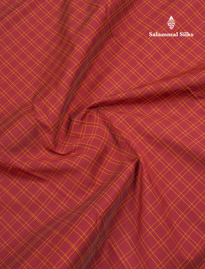 9 Yards Semi Silk Saree Maroon With Dark Maroon Border