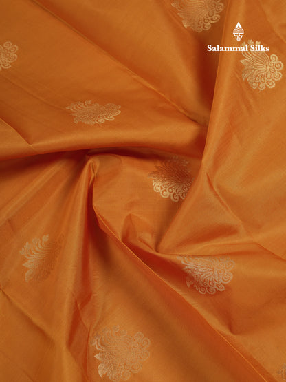 Beautiful Mustard Yellow Pure Kanjivaram Silk Saree With Traditional Border