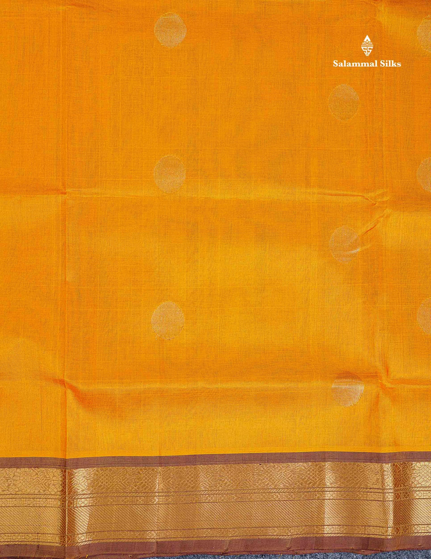 Border Of Mustard Yellow Pure Silk Cotton Saree