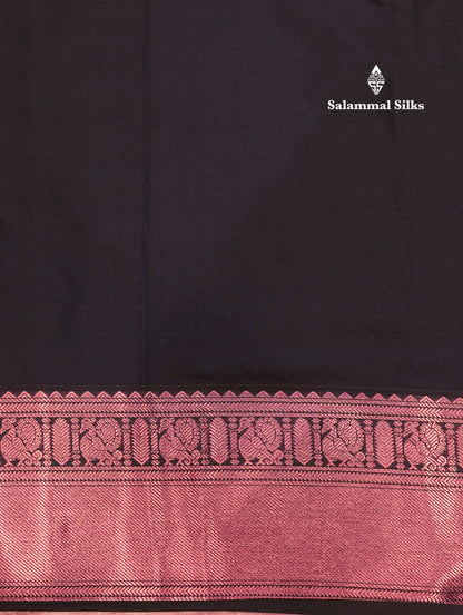 Sea Green Colour Semi Silk Saree With Navy Blue Border