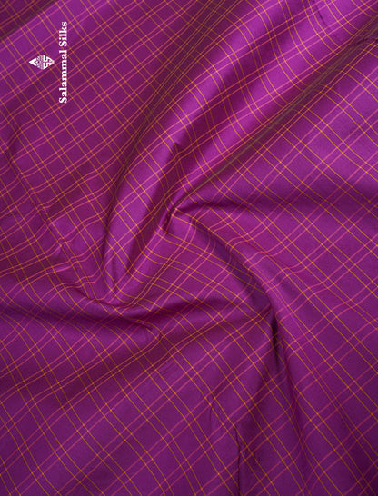 9 Yards Semi Silk Saree Purple With Violet Traditional Border
