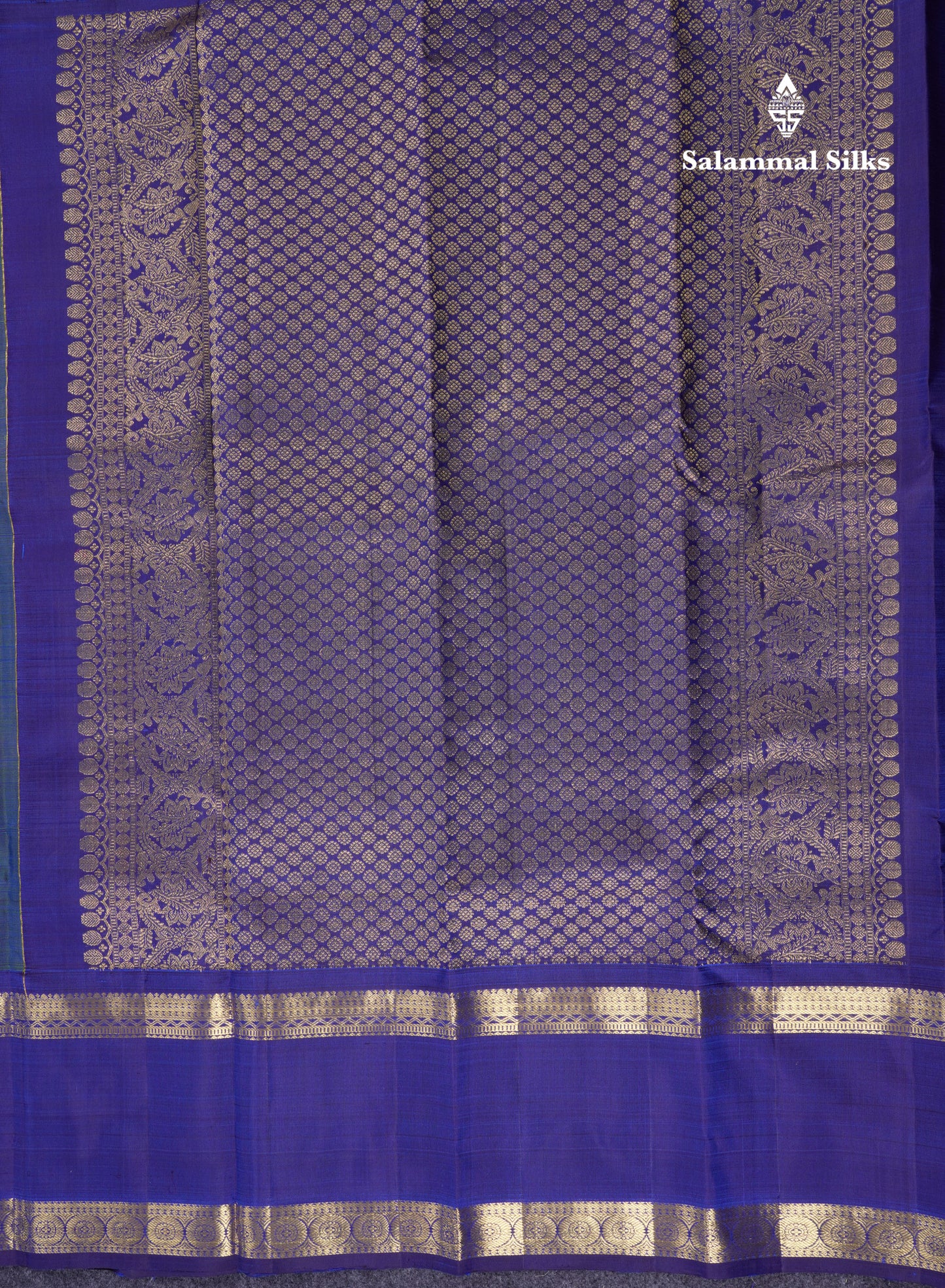 Beautiful Green Pure Kanjivaram Silk Saree With Contrast Dark Brown Traditional Gap Border