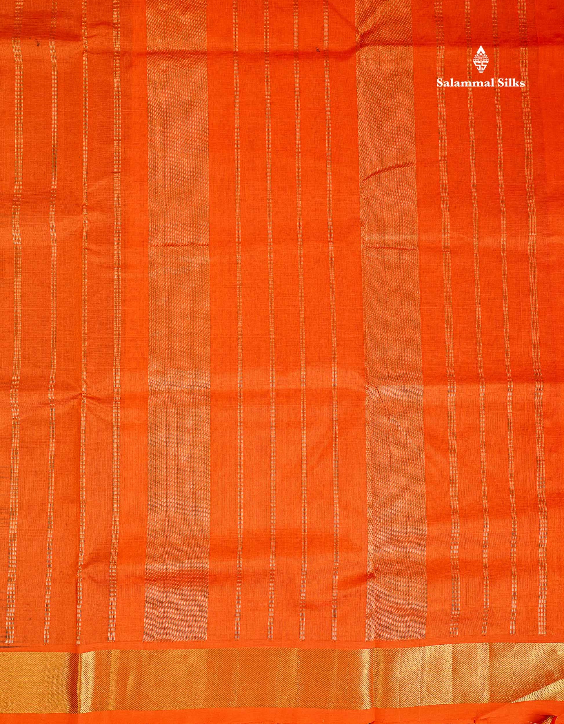 Pallu Of Bottle Green Pure Silk Cotton Saree 