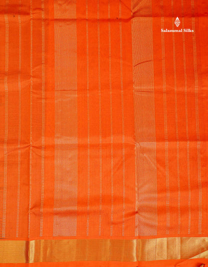 Pallu Of Bottle Green Pure Silk Cotton Saree 