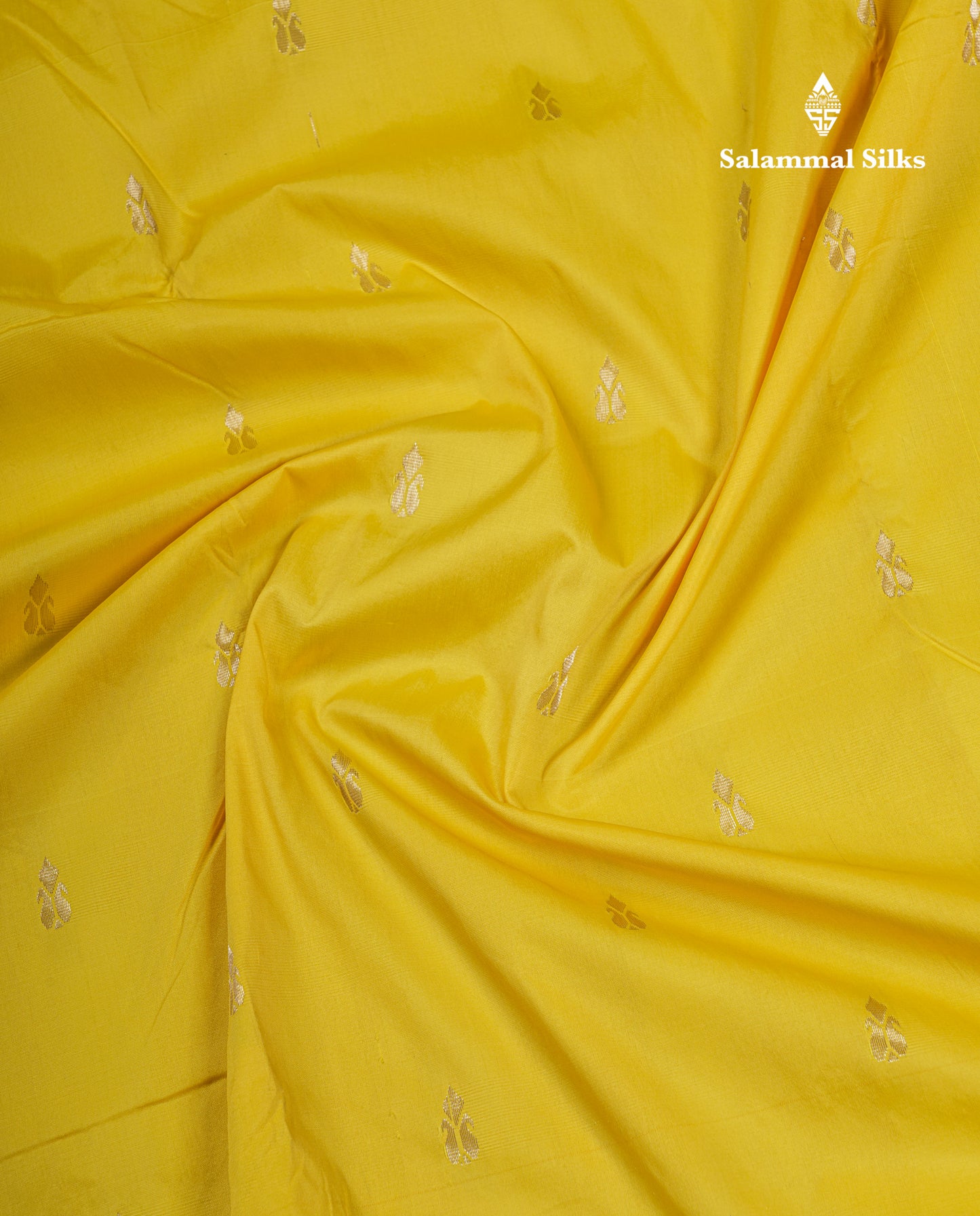 9 Yards Semi Silk Saree Yellow with Contrast Pink Border