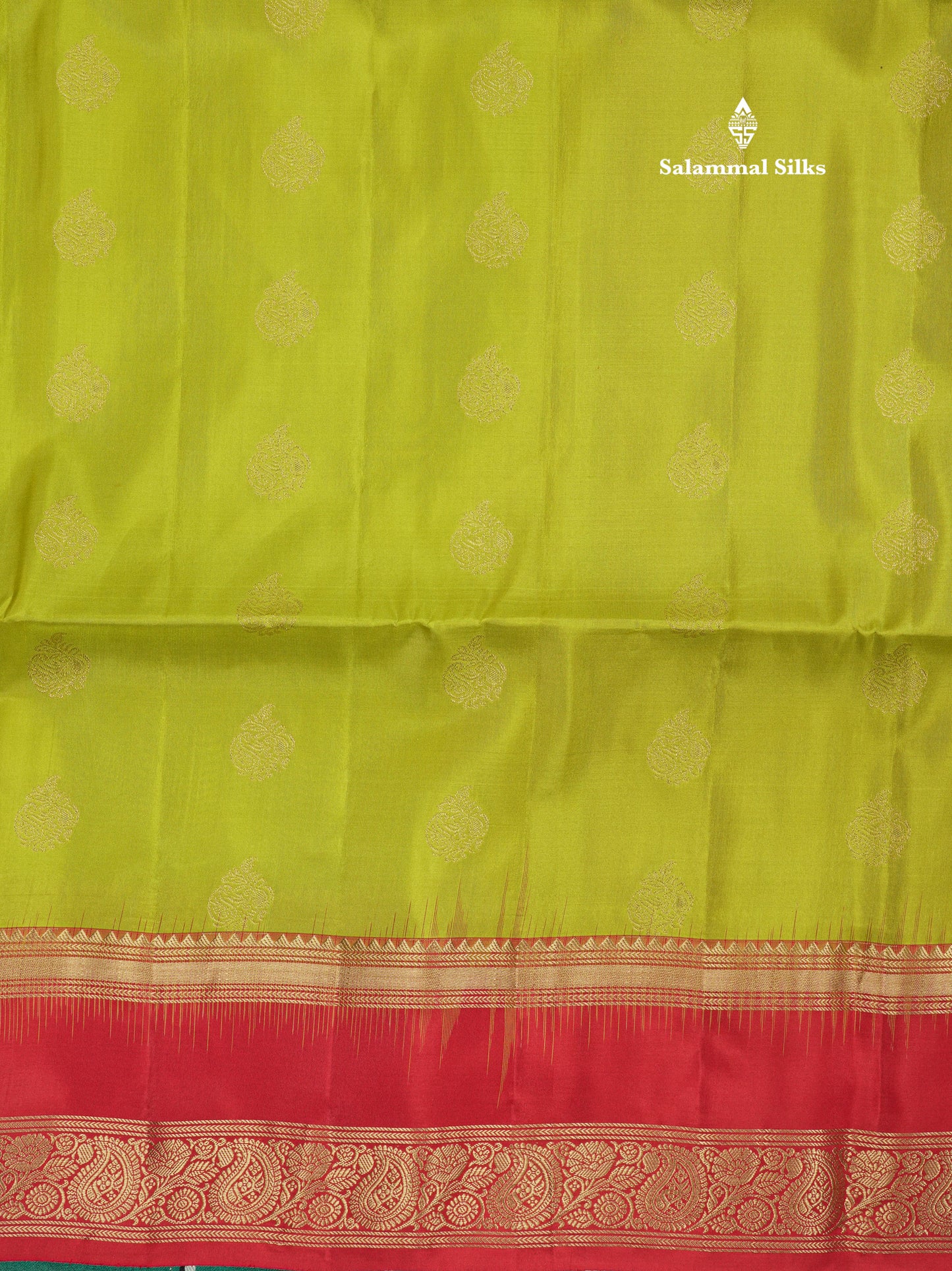 Beautiful Sapphire Blue Pure Kanjivaram Soft Silk Saree With Contrast Chilly Red Border