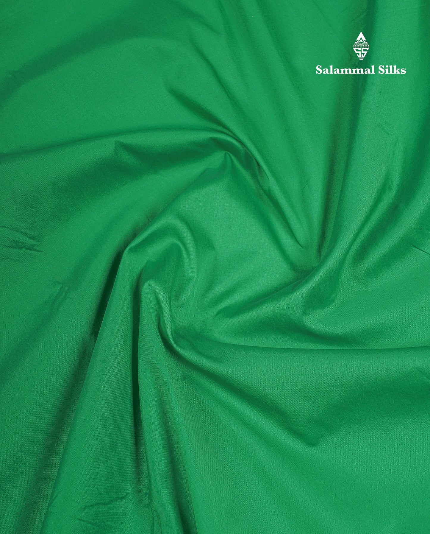 9 Yards Semi Silk Saree Green with Contrast Pink Small Traditional Border