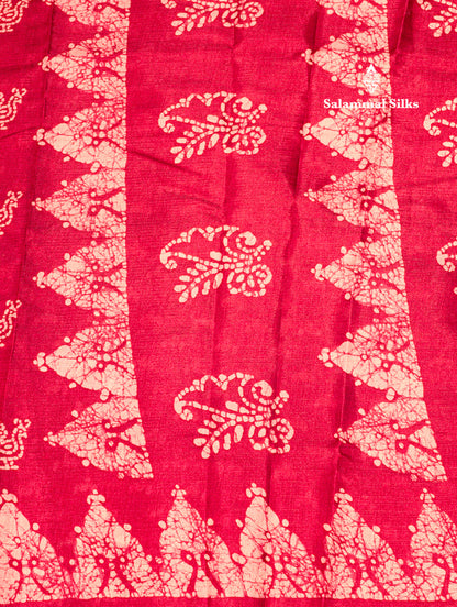 Maroon Shade Colour Fancy Semi Tussar Saree With Blouse