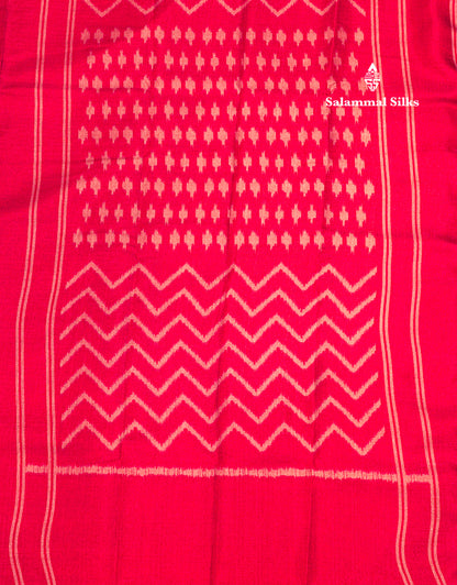 White Colour Fancy Semi Tussar Saree With Pink Border