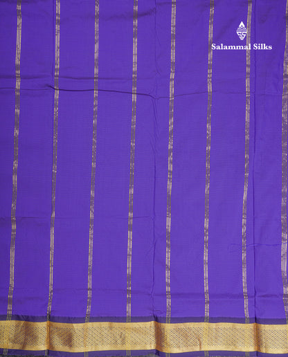 9 Yards Semi Silk Saree Violet With Traditional Border