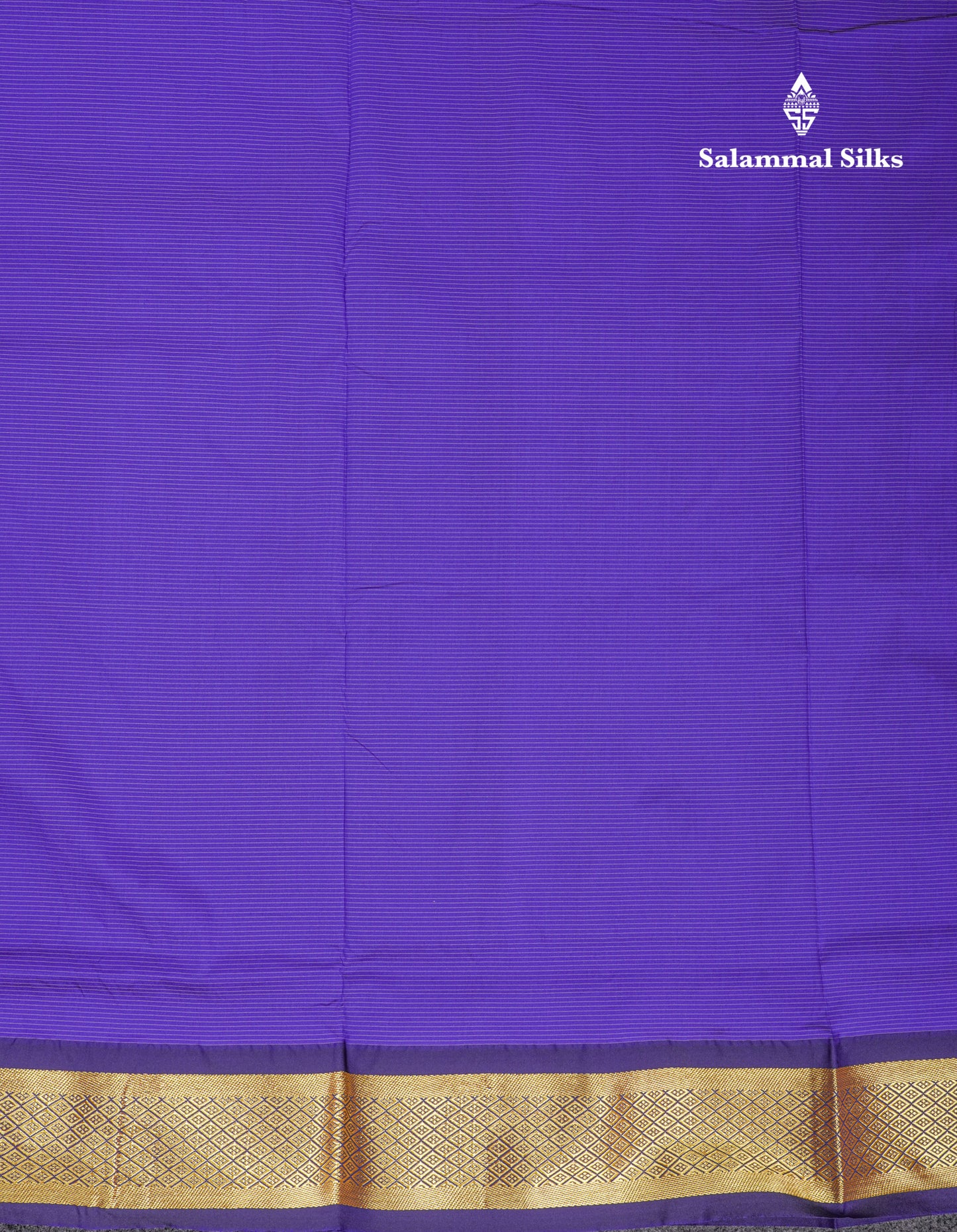 9 Yards Semi Silk Saree Violet With Traditional Border