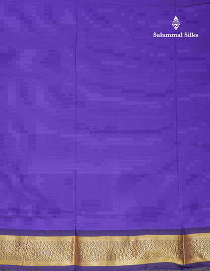 9 Yards Semi Silk Saree Violet With Traditional Border