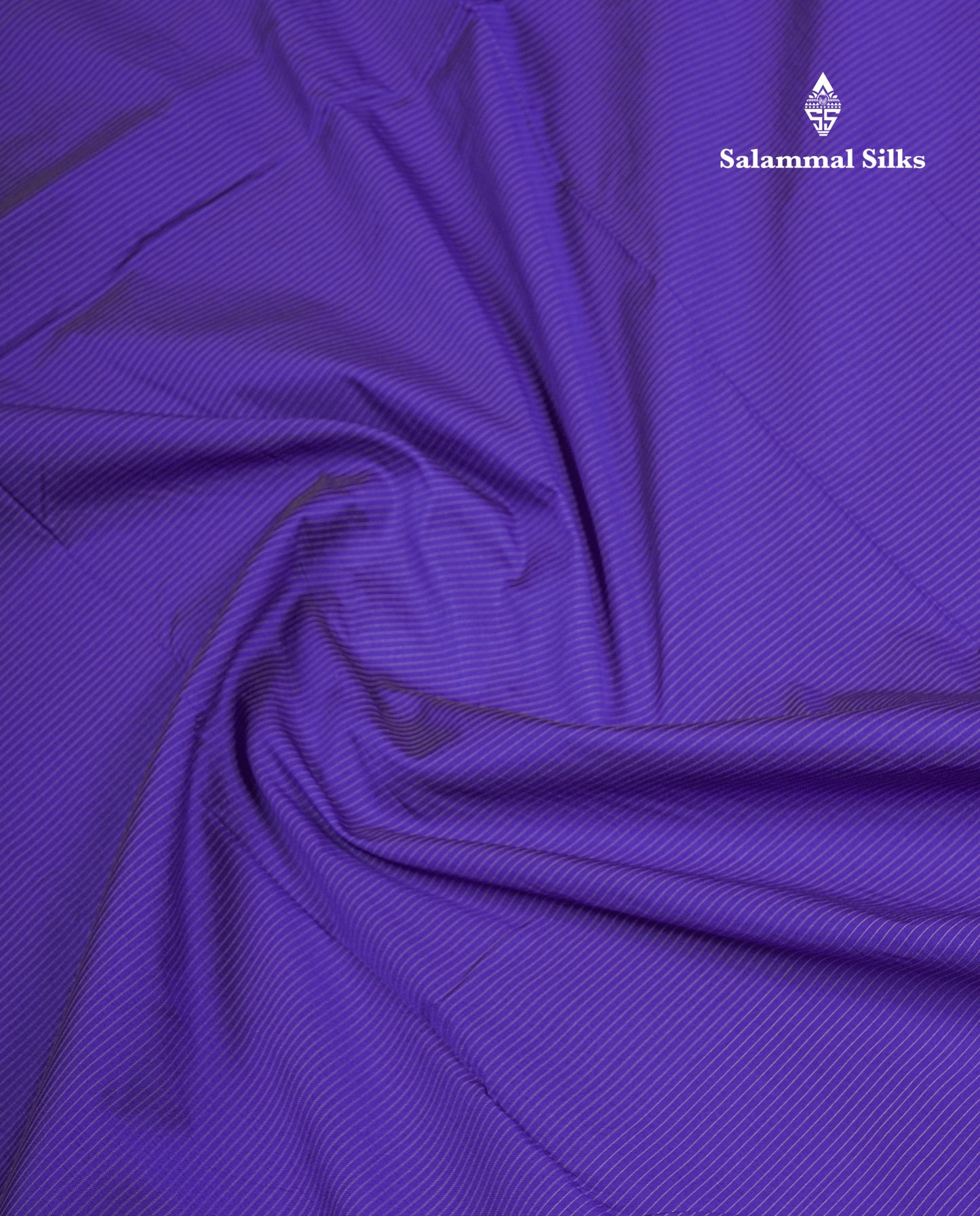 9 Yards Semi Silk Saree Violet With Traditional Border