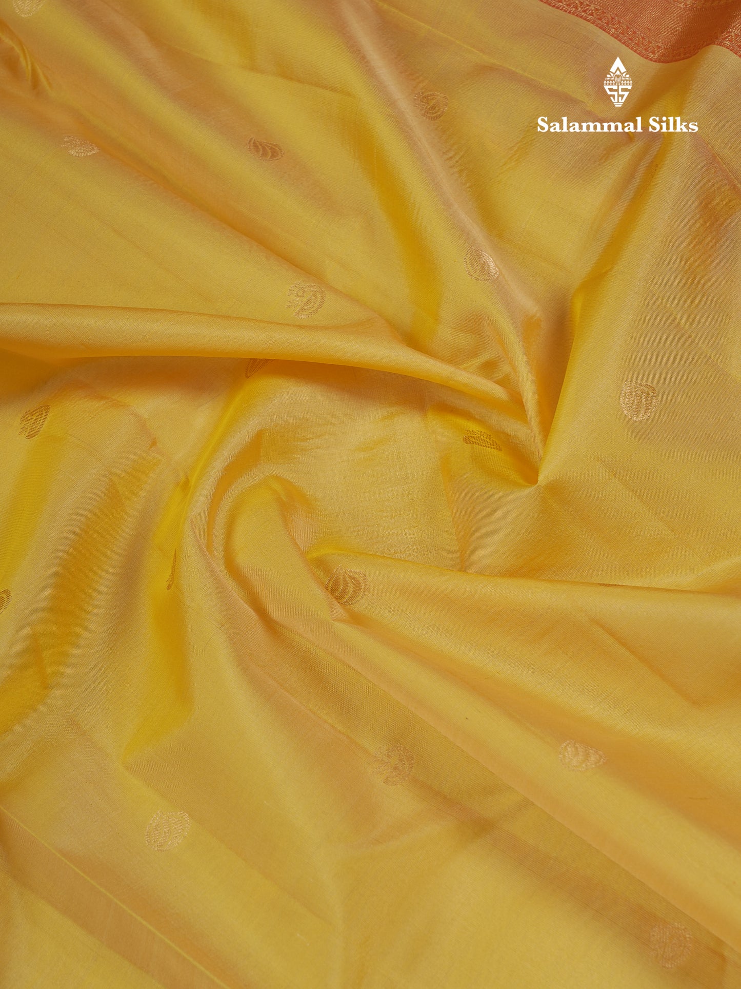Beautiful Yellow Pure Kanjivaram Silk Saree With Red Traditional Korvai Border