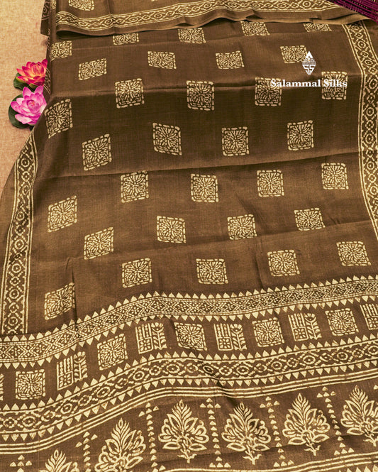 Olive Green Colour Fancy Semi Tussar Saree With Blouse