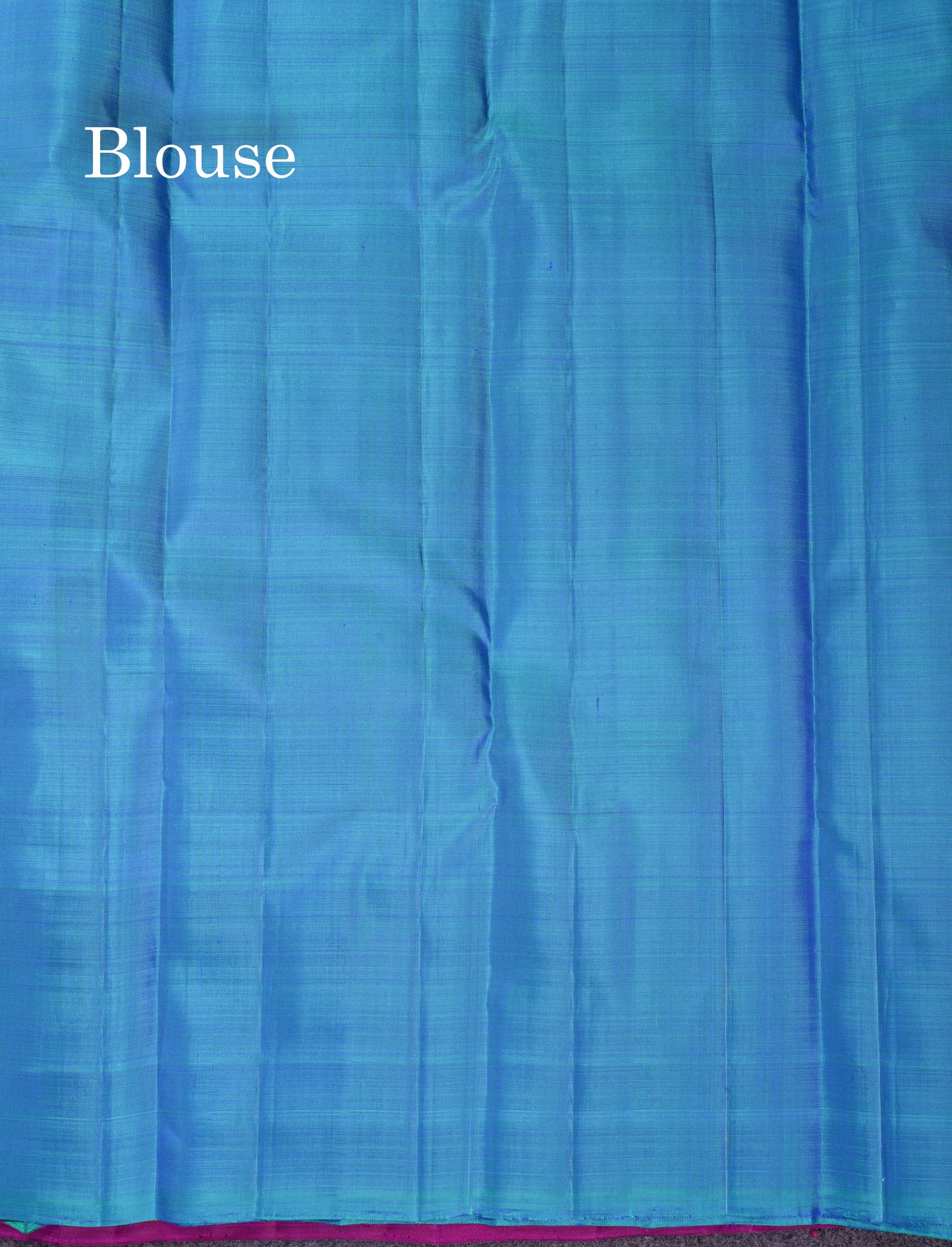 Beautiful Magenta Pure Kanjivaram Silk Saree With Contrast Peacock Blue Blouse
