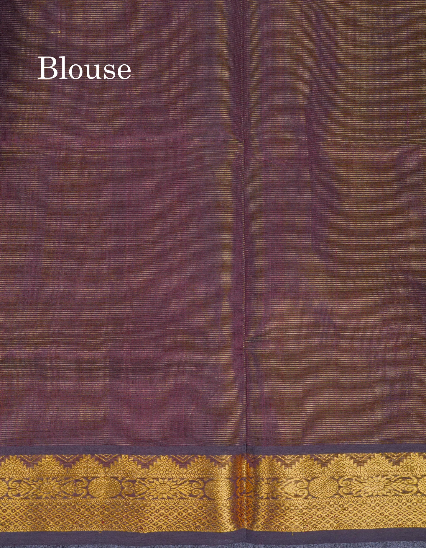 Dark Violet Vaira Oosi Lines Pure Silk Cotton Saree With Traditional Border