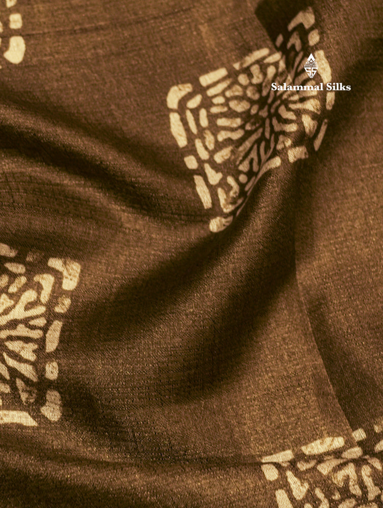Olive Green Colour Fancy Semi Tussar Saree With Blouse