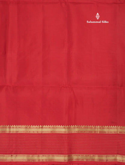 Beautiful Sea Blue Pure Kanjivaram Soft Silk Saree With Contrast Maroon Traditional Border