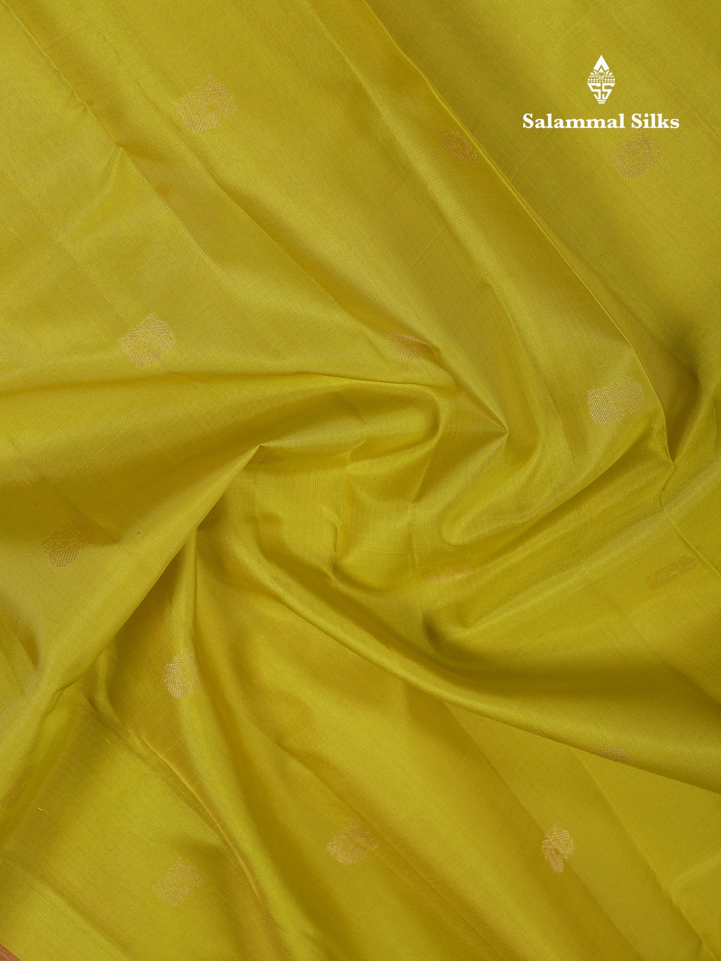Beautiful Manthulir Yellow Pure Kanjivaram Silk Saree With Red Traditional Korvai Border