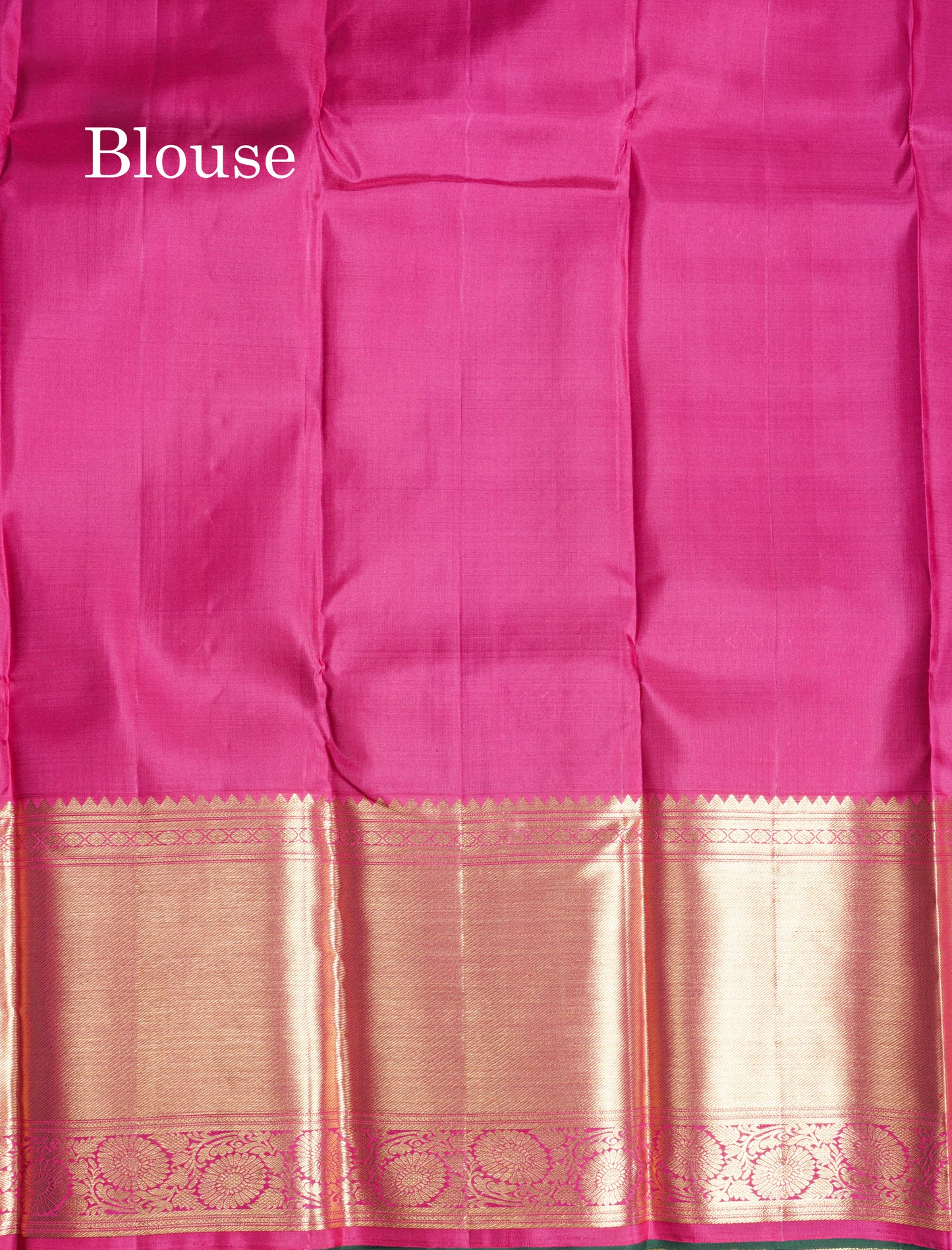 Bottle Green Pure Kanjivaram Silk Saree With Self Evening Morning Border