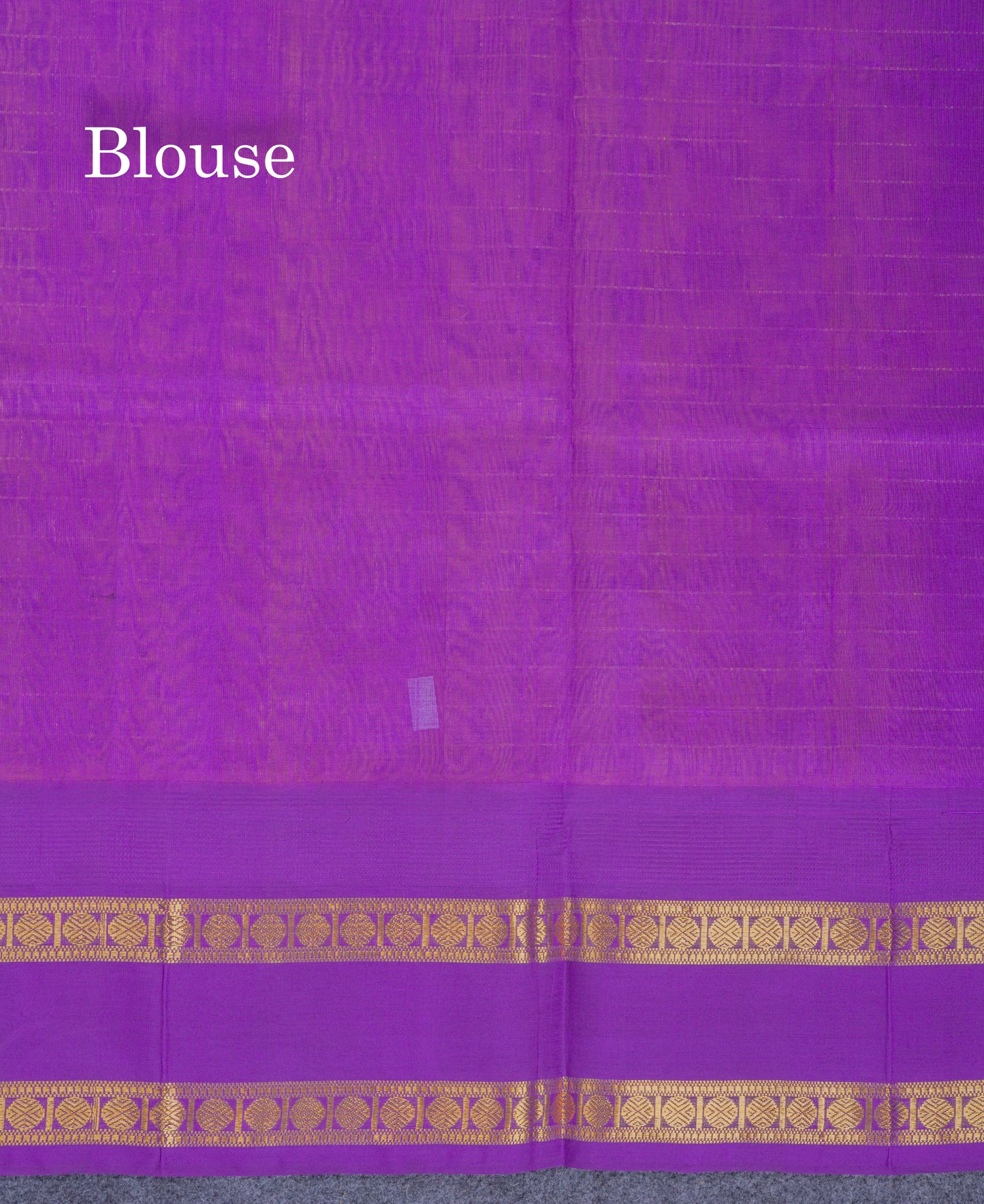 Mustard Yellow Checks With Butta Pure Silk Cotton Saree With Contrast Purple Traditional Rettapet Border