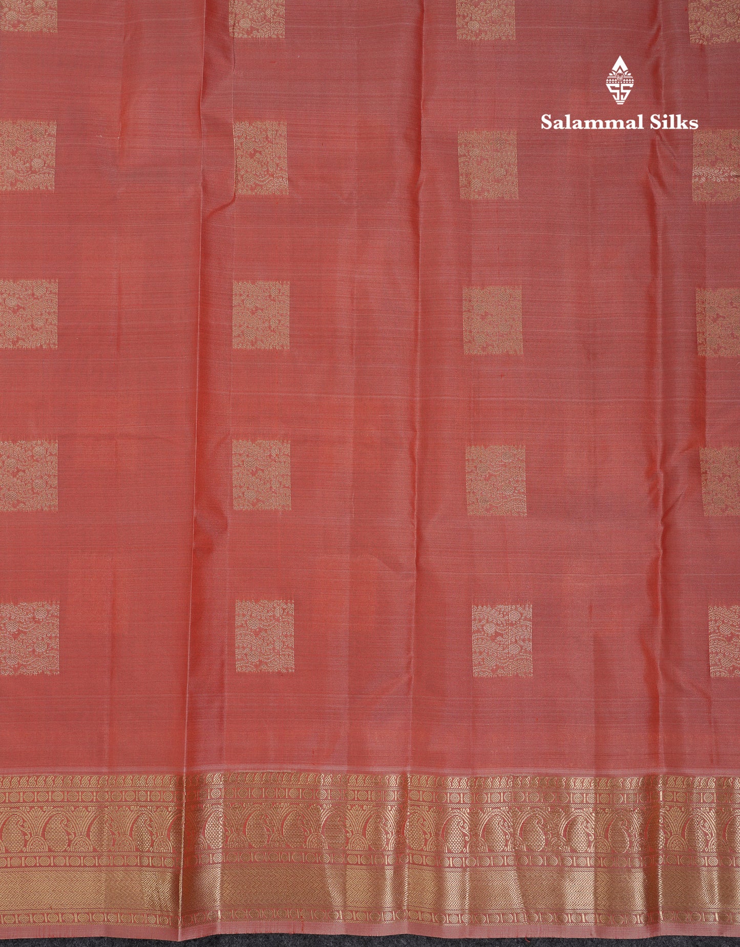 Beautiful Light Chocolet Pure Kanjivaram Silk Saree With Traditional Border