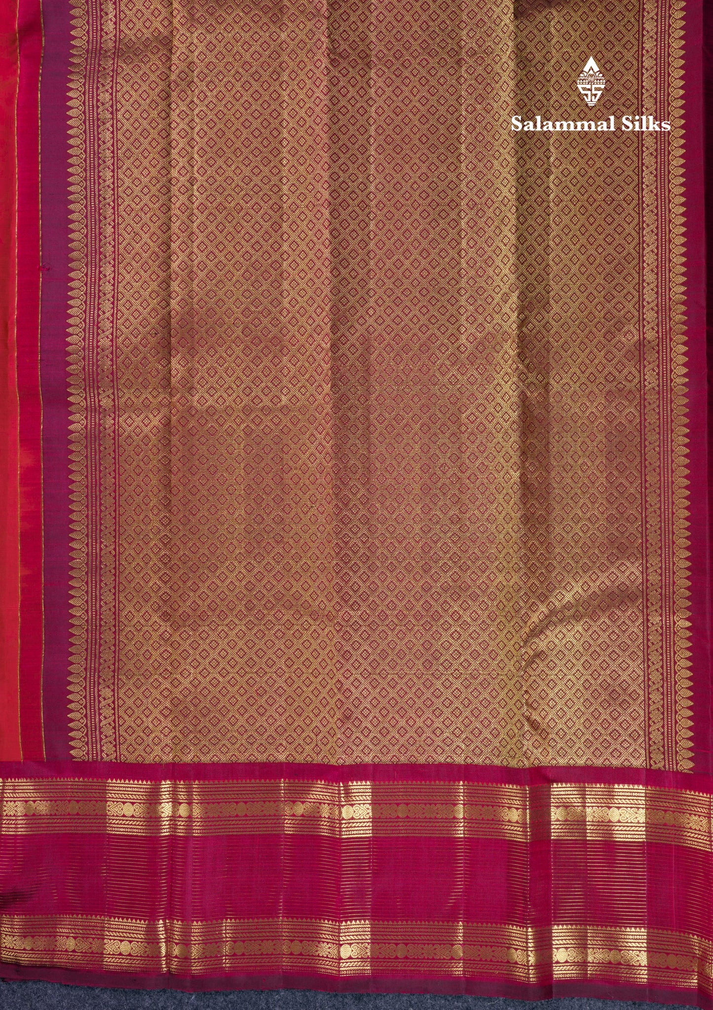 Beautiful Dark Maroon Pure Kanjivaram Silk Saree With Contrast Dark Brown Traditional Border