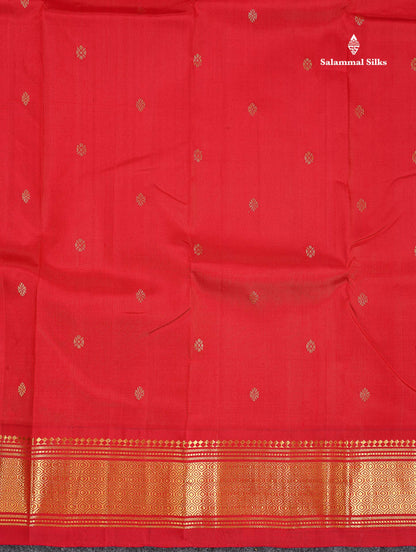 One Side Border Pure Silk Saree - Redish Maroon Colour Body Zari Butta With Traditional Border