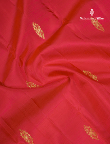 Beautiful Dark Maroon Pure Kanjivaram Silk Saree With Contrast Dark Brown Traditional Border