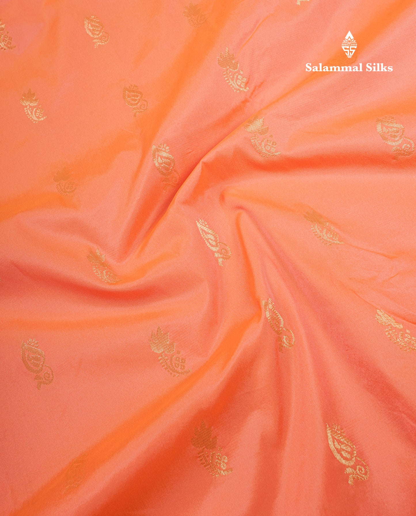9 Yards Semi Silk Saree Pinkish Peach With Contrast Maroon Border