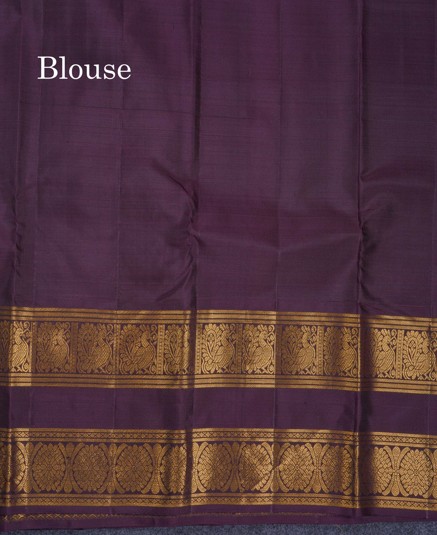 Beautiful Dark Maroon Small Zari Checks With Butta Pure Kanjivaram Silk Saree With Contrast Dark Purple Traditional Rettapet Border