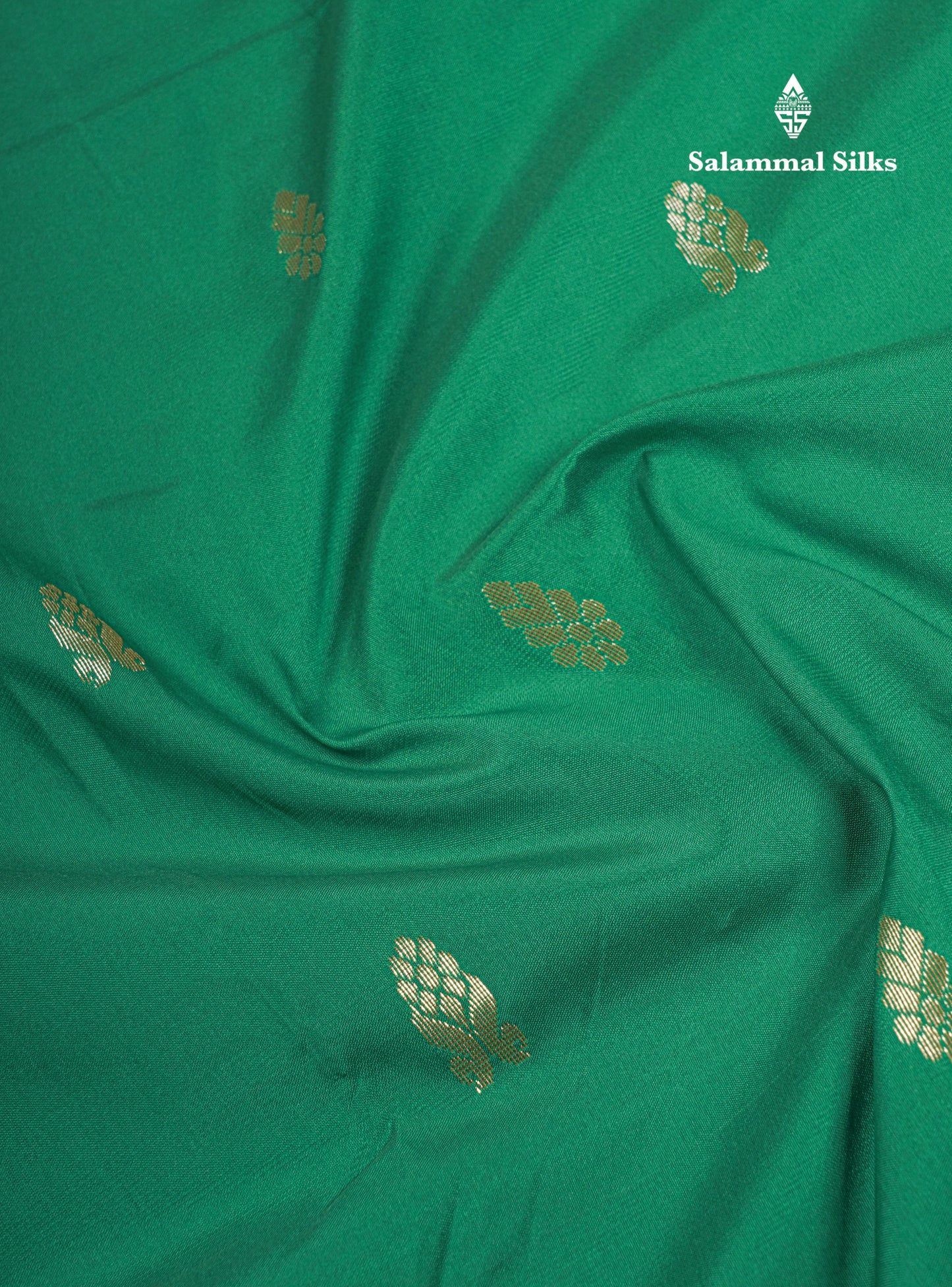 9 Yards Semi Silk Saree Green With Contrast Pink Gap Border