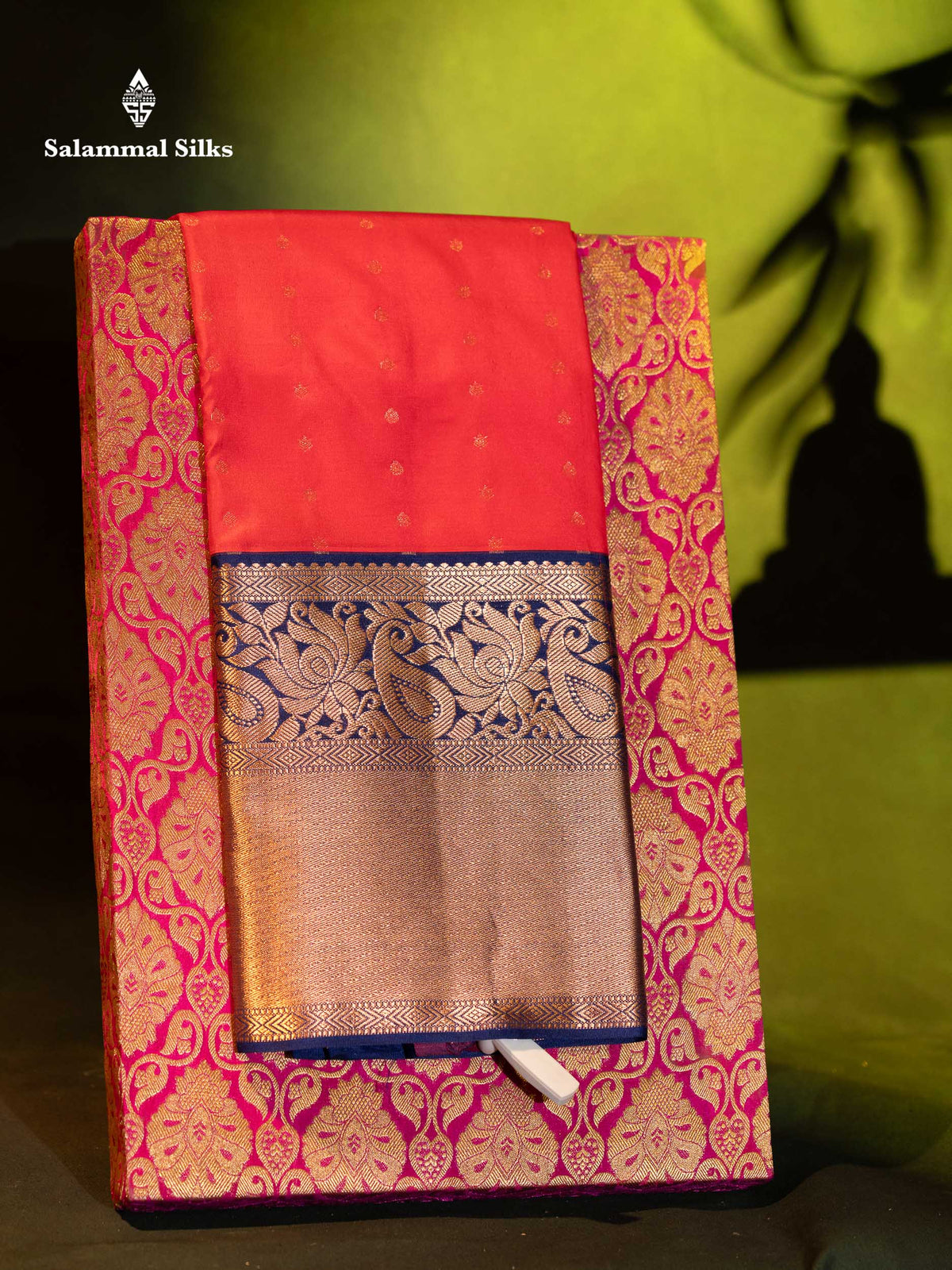Kanjivaram Pink Colour Pure Silk Saree With Copper Zari Long Size Border