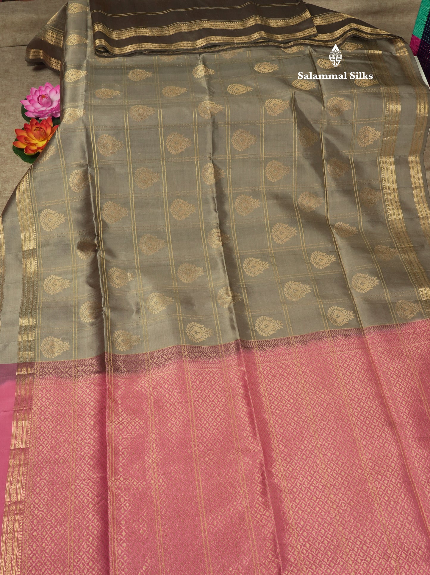Beautiful Blue Pure Kanjivaram Soft Silk Saree With Contrast Red Traditional Border