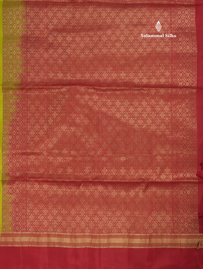 Beautiful Sea Green Pure Kanjivaram Soft Silk Saree With Contrast Maroon Border