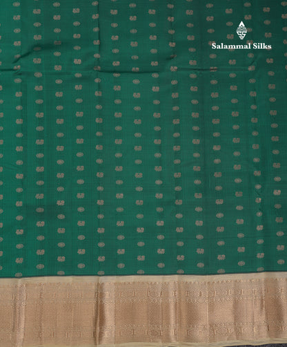 Beautiful Dark Maroon Chakaram  & Peacock Butta Pure Kanjivaram Silk Saree With Contrast Sandal Traditional Border