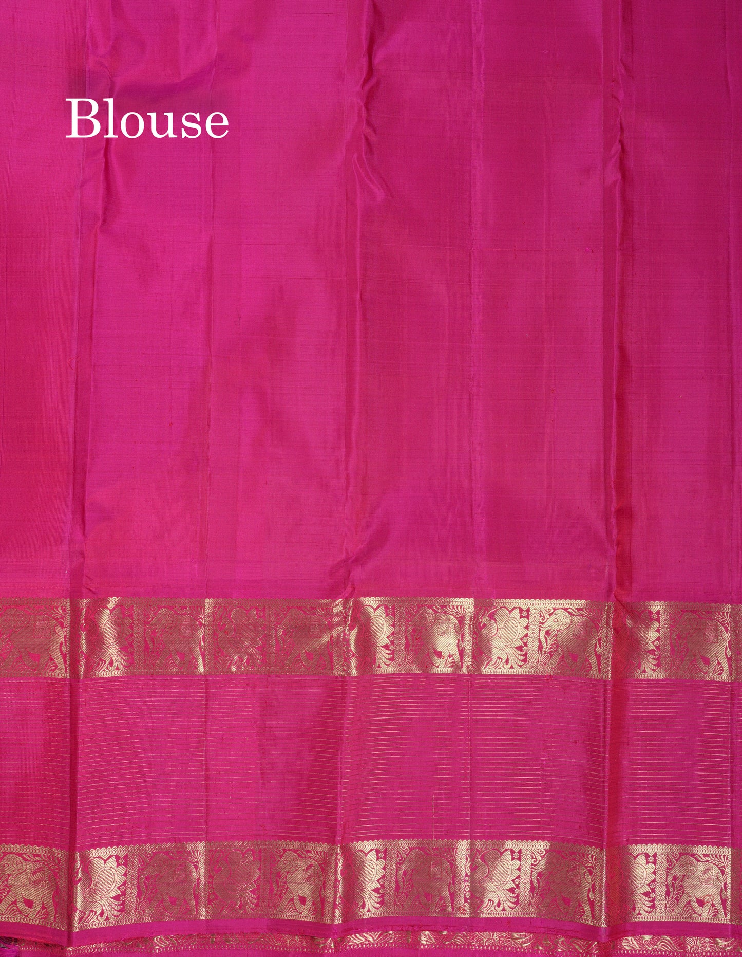 Beautiful Dual Tone Purple Pure Kanjivaram Silk Saree With Contrast Magenta Pink Traditional Border