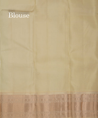 Beautiful Dark Maroon Chakaram  & Peacock Butta Pure Kanjivaram Silk Saree With Contrast Sandal Traditional Border