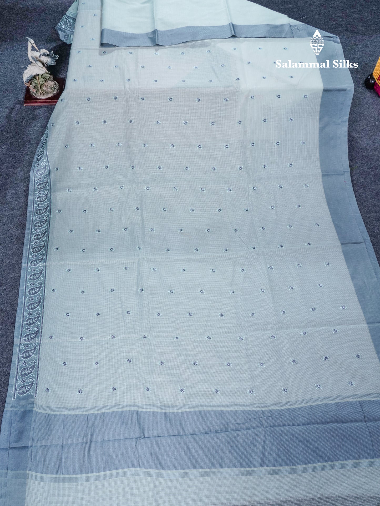 Baby Pink Beautiful Fancy Saree With Grey Border