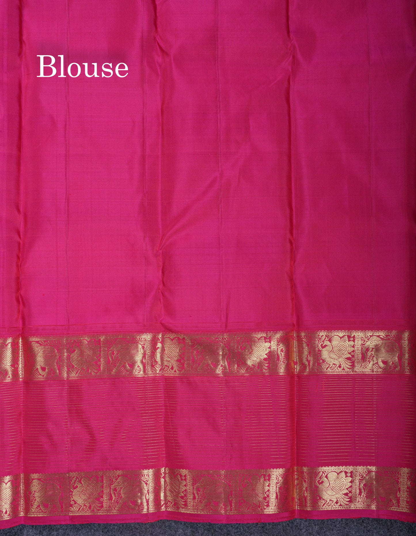 Beautiful Dual Tone Purple Pure Kanjivaram Silk Saree With Contrast Magenta Pink Traditional Border