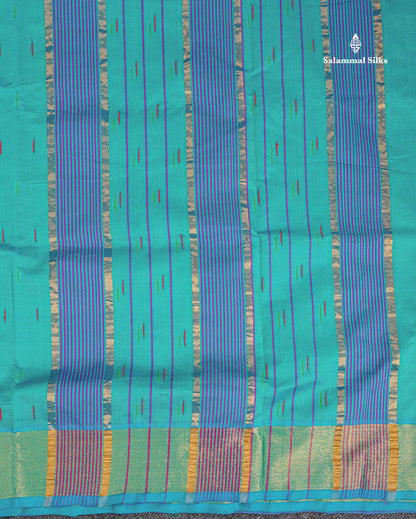 Pallu Of Magenta Pink Semi Silk Cotton Saree 