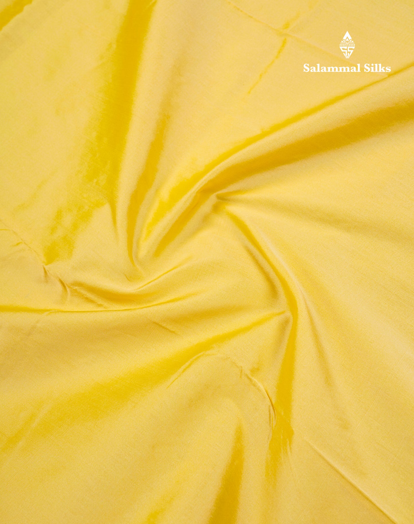 9 Yards Semi Silk Saree Lemon Yellow with Contrast Pink Border