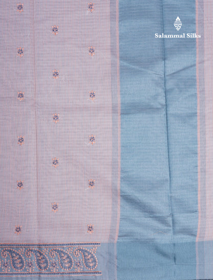 Baby Pink Beautiful Fancy Saree With Grey Border