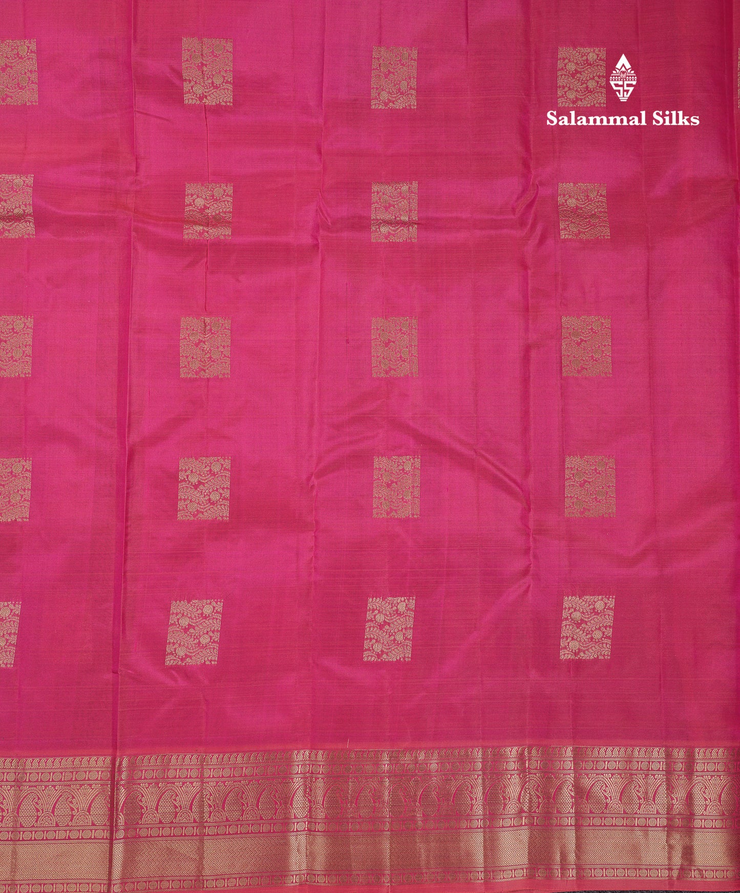 Beautiful Dual Tone Pink Pure Kanjivaram Silk Saree With Traditional Border
