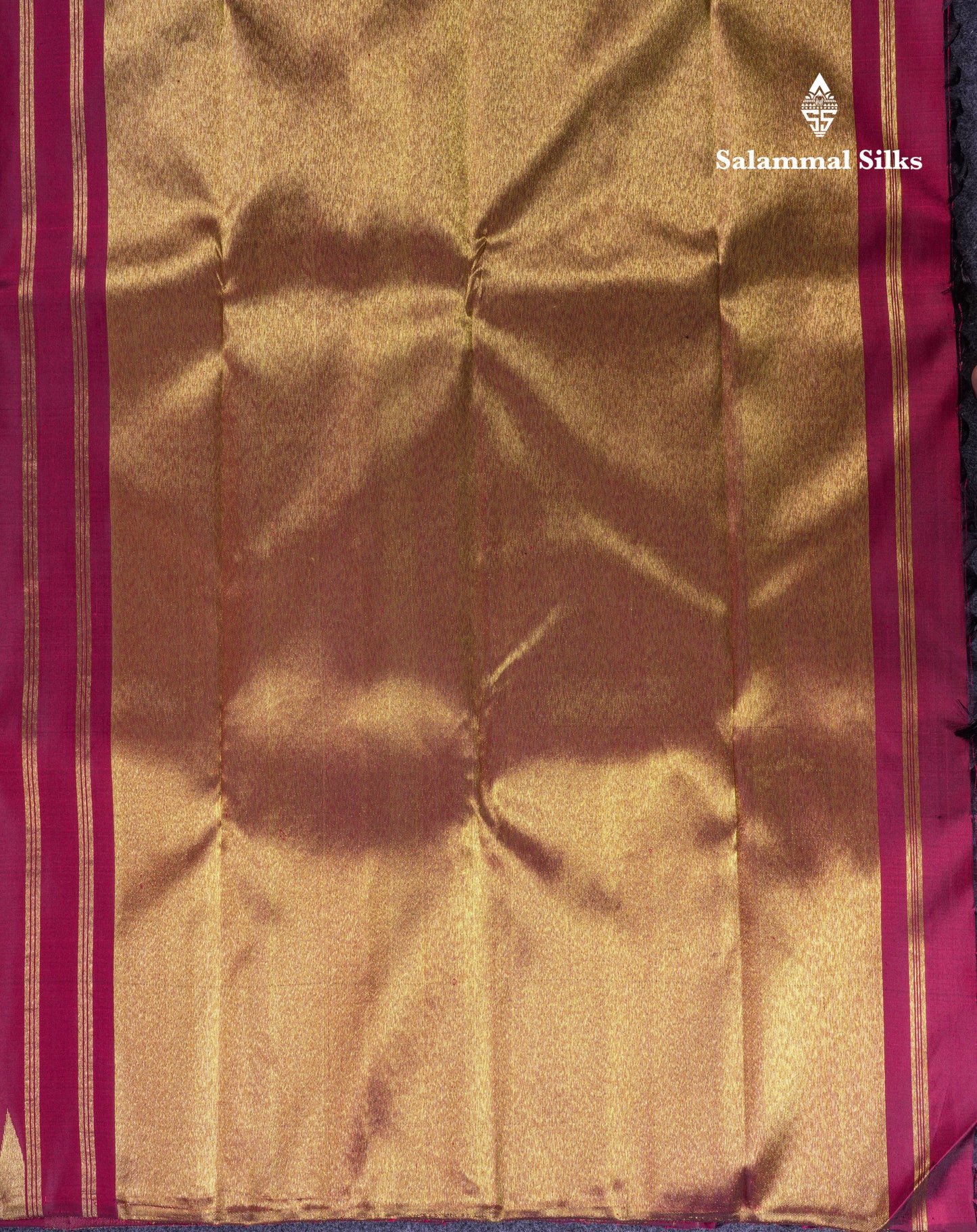 Beautiful Dark Maroon Pure Kanjivaram Silk Saree With 8 Kol Temple Border