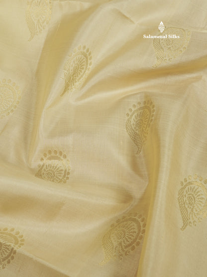 Beautiful Sea Green Pure Kanjivaram Soft Silk Saree With Contrast Maroon Border