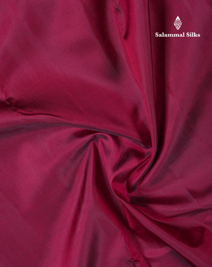 Beautiful Dark Maroon Pure Kanjivaram Silk Saree With 8 Kol Temple Border