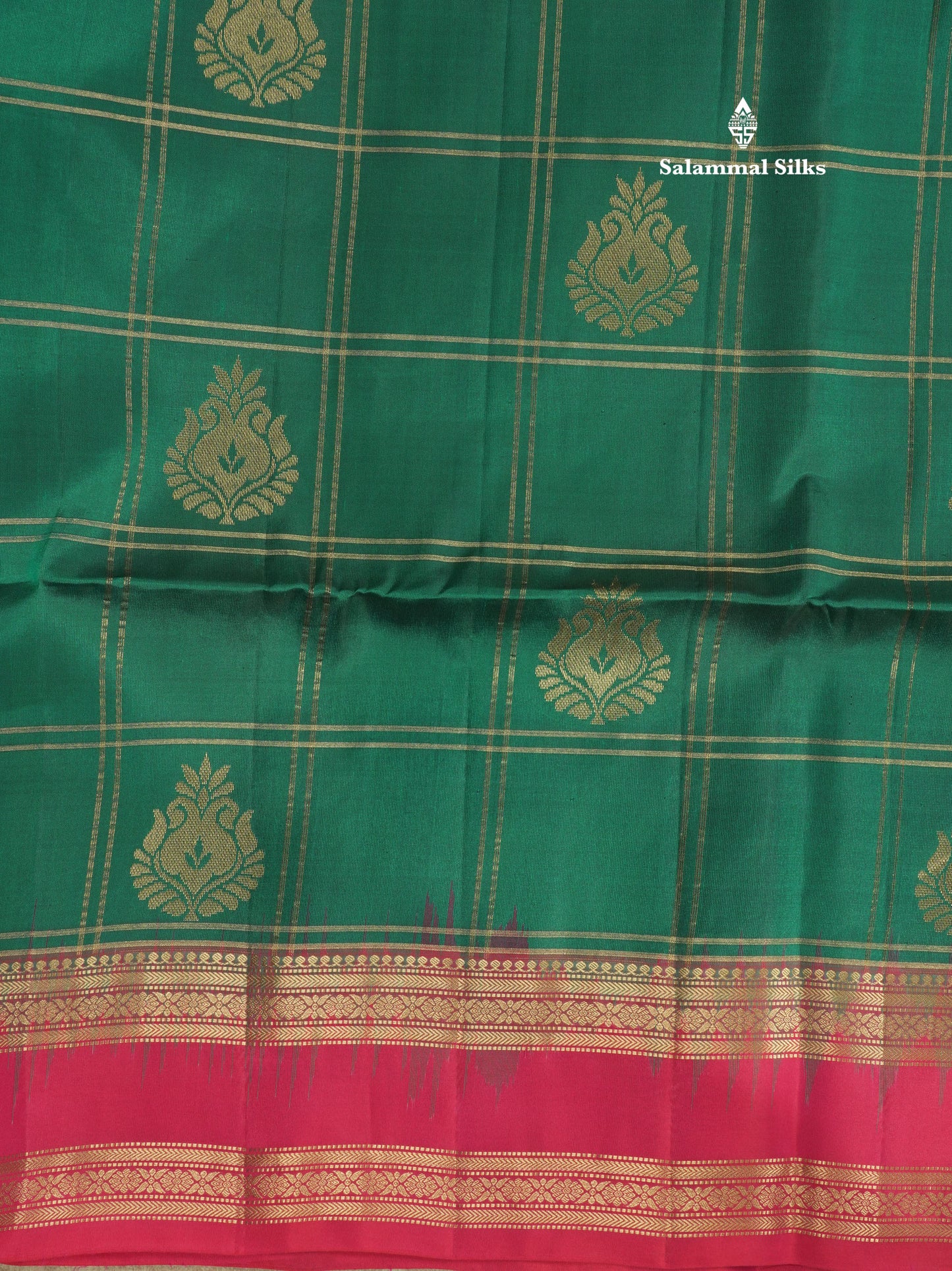 Beautiful Blue Pure Kanjivaram Soft Silk Saree With Contrast Red Traditional Border